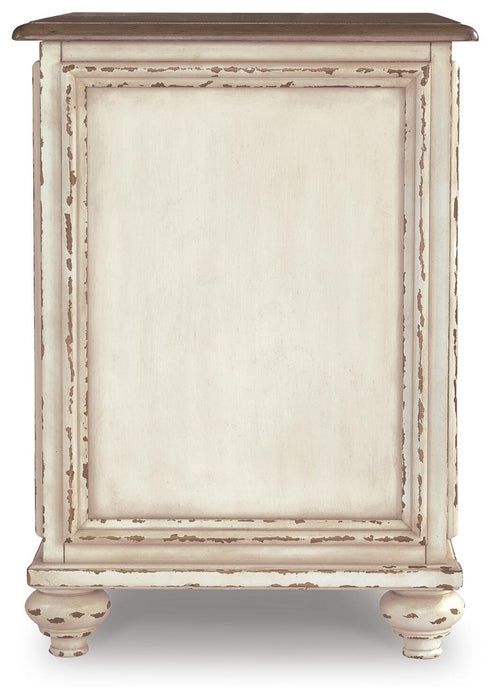 Signature Design White/Brown Chair Side End Table