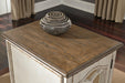 Signature Design White/Brown Chair Side End Table
