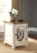 Signature Design White/Brown Chair Side End Table