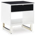 Signature Design White/Black Rectangular End Table