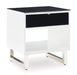 Signature Design White/Black Rectangular End Table