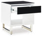 Signature Design White/Black Rectangular End Table