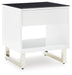 Signature Design White/Black Rectangular End Table
