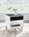 Signature Design White/Black Rectangular End Table