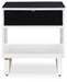 Signature Design White/Black Rectangular End Table