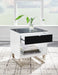 Signature Design White/Black Rectangular End Table