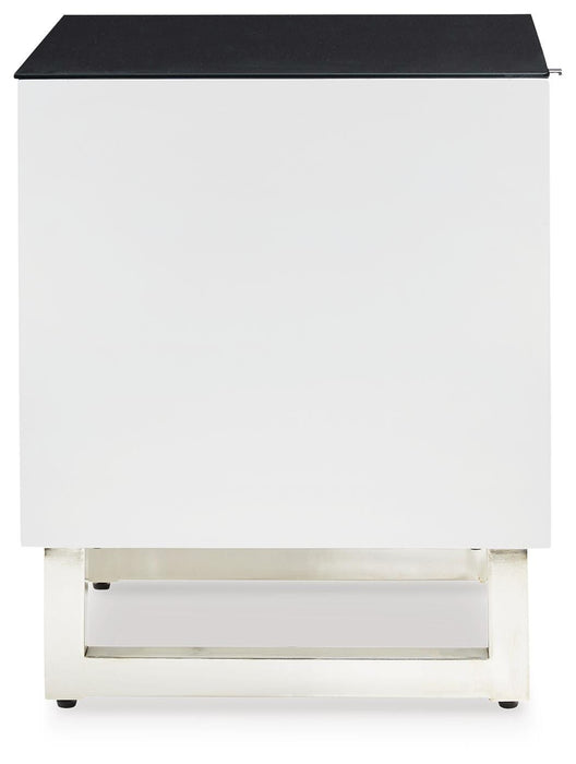 Signature Design White/Black Rectangular End Table