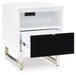 Signature Design White/Black Chair Side End Table