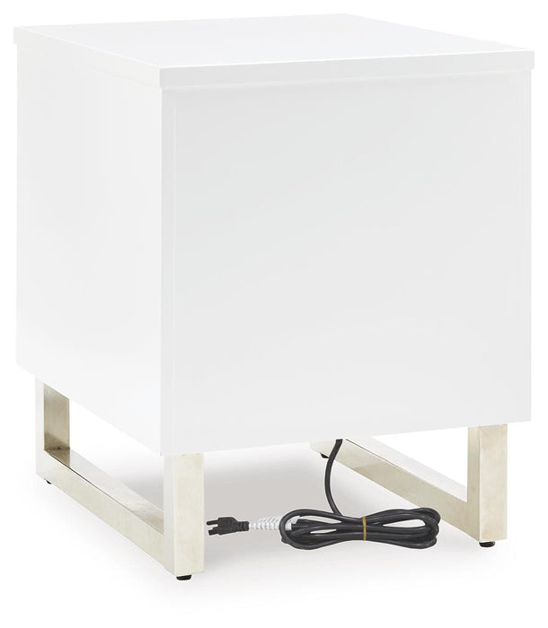 Signature Design White/Black Chair Side End Table