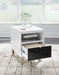 Signature Design White/Black Chair Side End Table