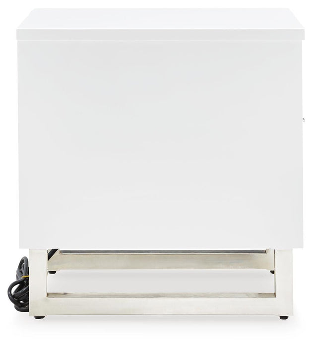 Signature Design White/Black Chair Side End Table