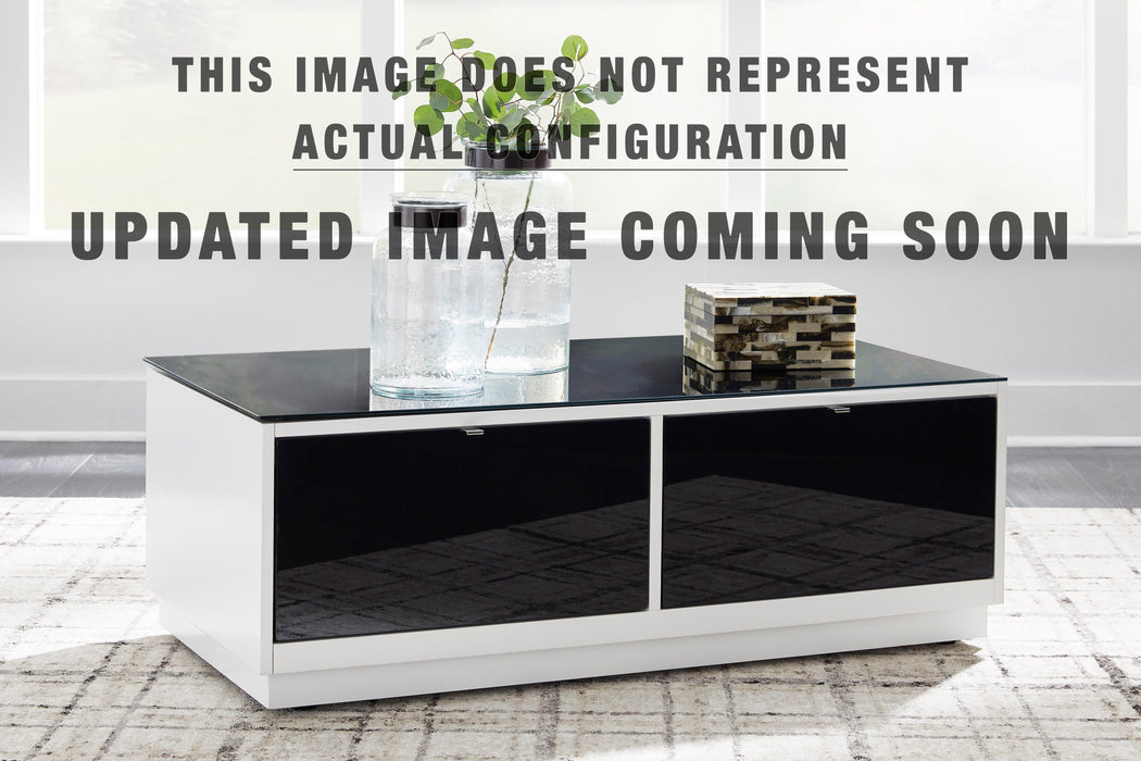 Signature Design White/Black Rectangular End Table