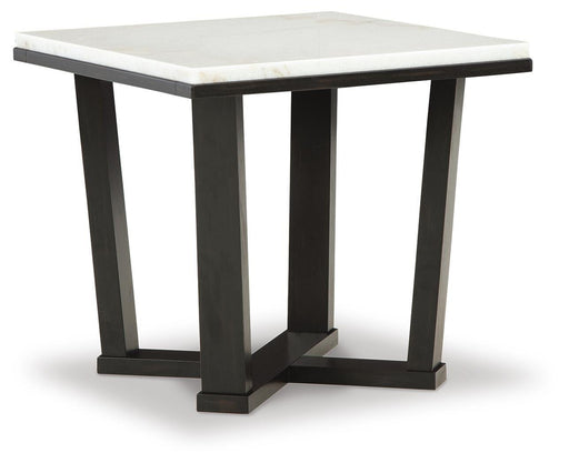 Signature Design White/Espresso Square End Table