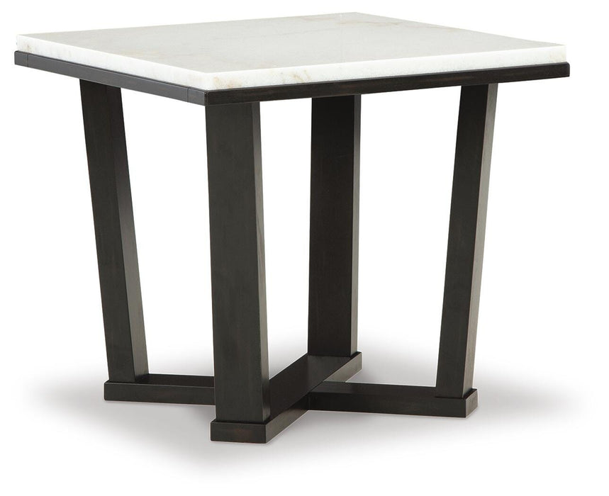 Signature Design White/Espresso Square End Table