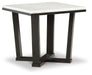 Signature Design White/Espresso Square End Table