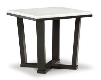 Signature Design White/Espresso Square End Table