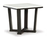 Signature Design White/Espresso Square End Table