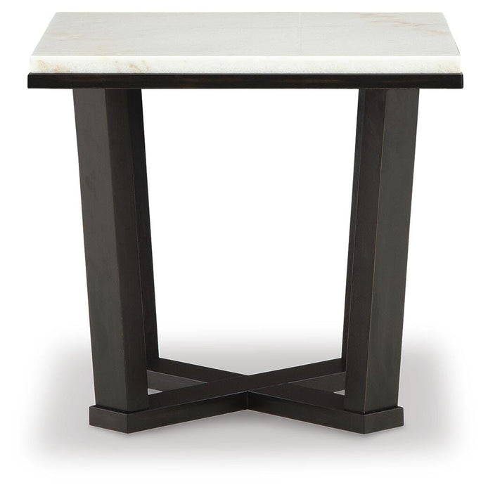 Signature Design White/Espresso Square End Table