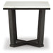 Signature Design White/Espresso Square End Table