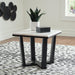 Signature Design White/Espresso Square End Table