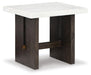 Signature Design White/Dark Brown Rectangular End Table