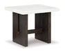 Signature Design White/Dark Brown Rectangular End Table