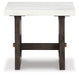 Signature Design White/Dark Brown Rectangular End Table