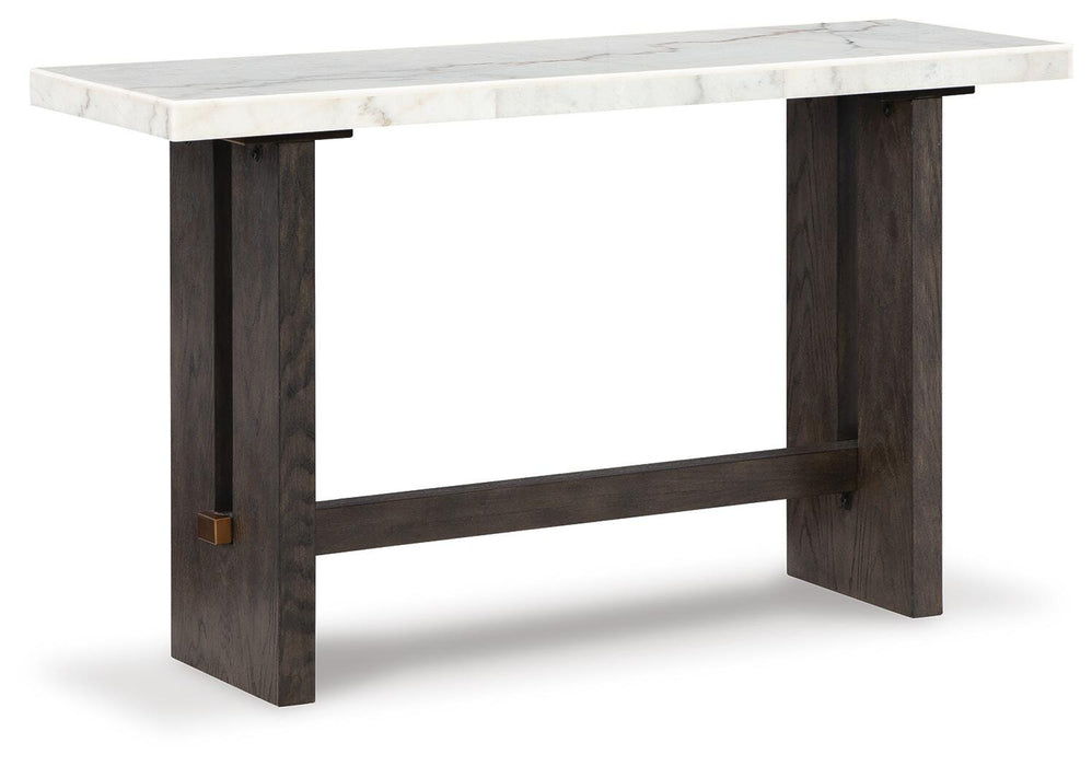 Signature Design White/Dark Brown Sofa Table