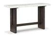 Signature Design White/Dark Brown Sofa Table