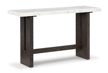 Signature Design White/Dark Brown Sofa Table