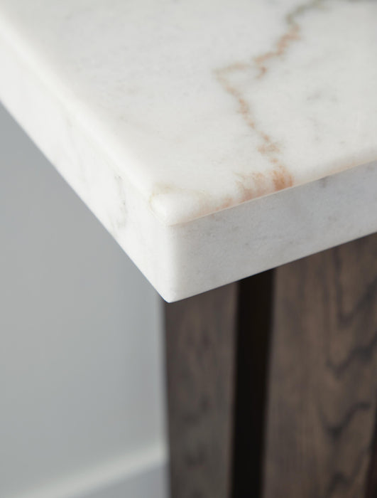 Signature Design White/Dark Brown Sofa Table
