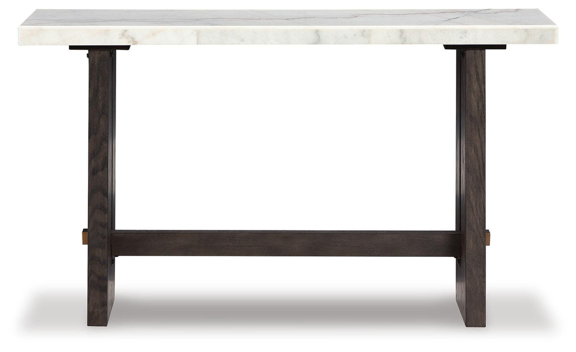 Signature Design White/Dark Brown Sofa Table