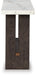 Signature Design White/Dark Brown Sofa Table