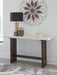 Signature Design White/Dark Brown Sofa Table