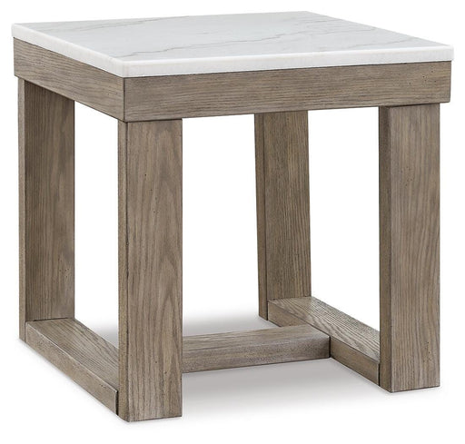 Signature Design Brown/Ivory Square End Table