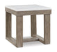 Signature Design Brown/Ivory Square End Table