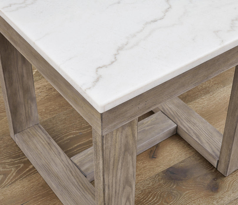 Signature Design Brown/Ivory Square End Table