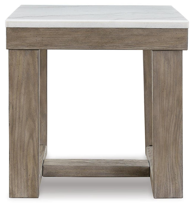 Signature Design Brown/Ivory Square End Table