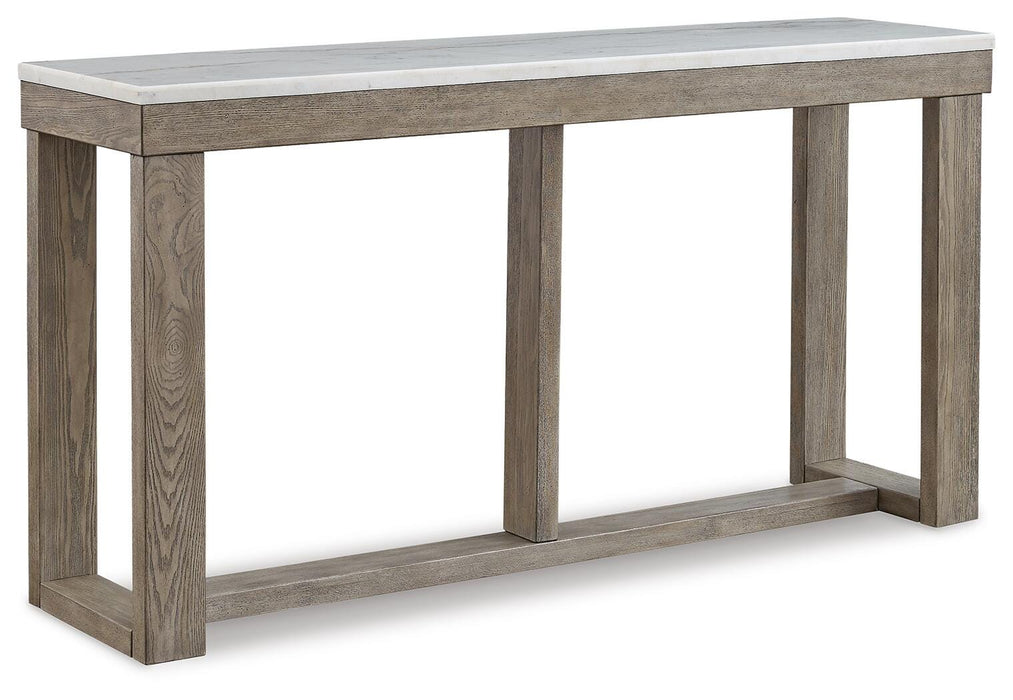 Signature Design Brown/Ivory Sofa Table