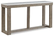 Signature Design Brown/Ivory Sofa Table