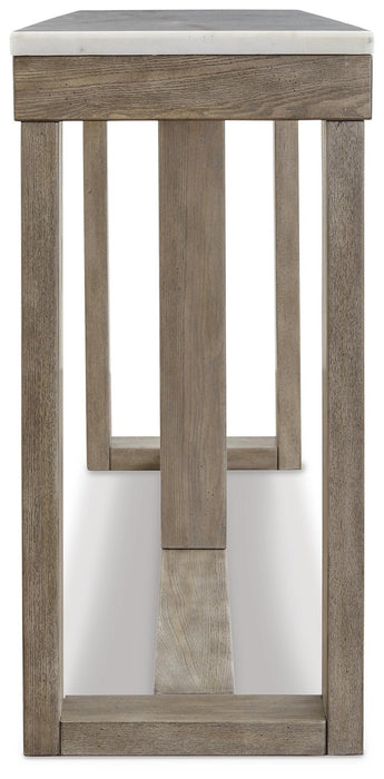 Signature Design Brown/Ivory Sofa Table