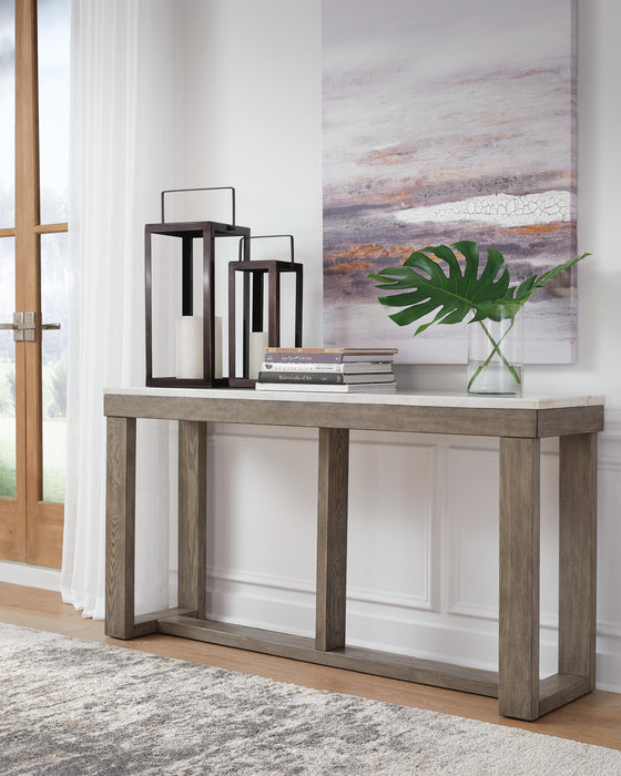 Signature Design Brown/Ivory Sofa Table
