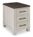 Signature Design Gray/Brown Chair Side End Table
