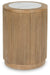 Signature Design Light Brown/White Round End Table