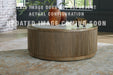 Signature Design Light Brown/White Round End Table