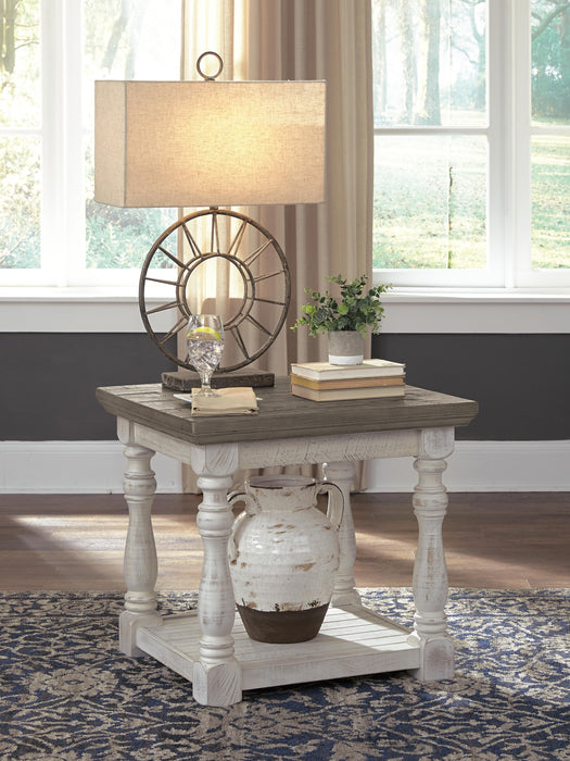 Signature Design Gray/White Rectangular End Table