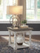 Signature Design Gray/White Rectangular End Table