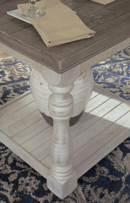 Signature Design Gray/White Rectangular End Table