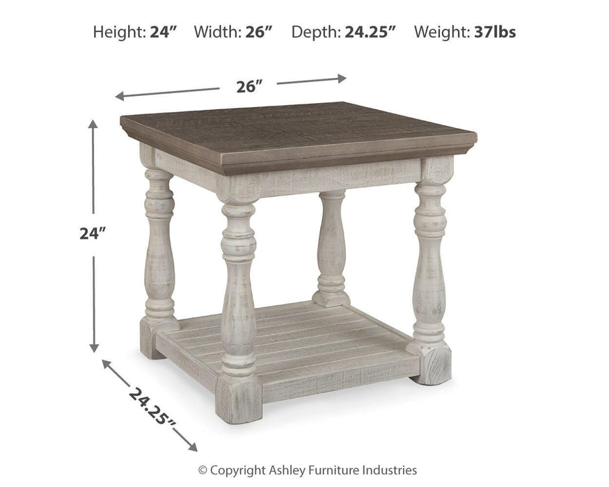 Signature Design Gray/White Rectangular End Table