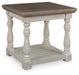 Signature Design Gray/White Rectangular End Table